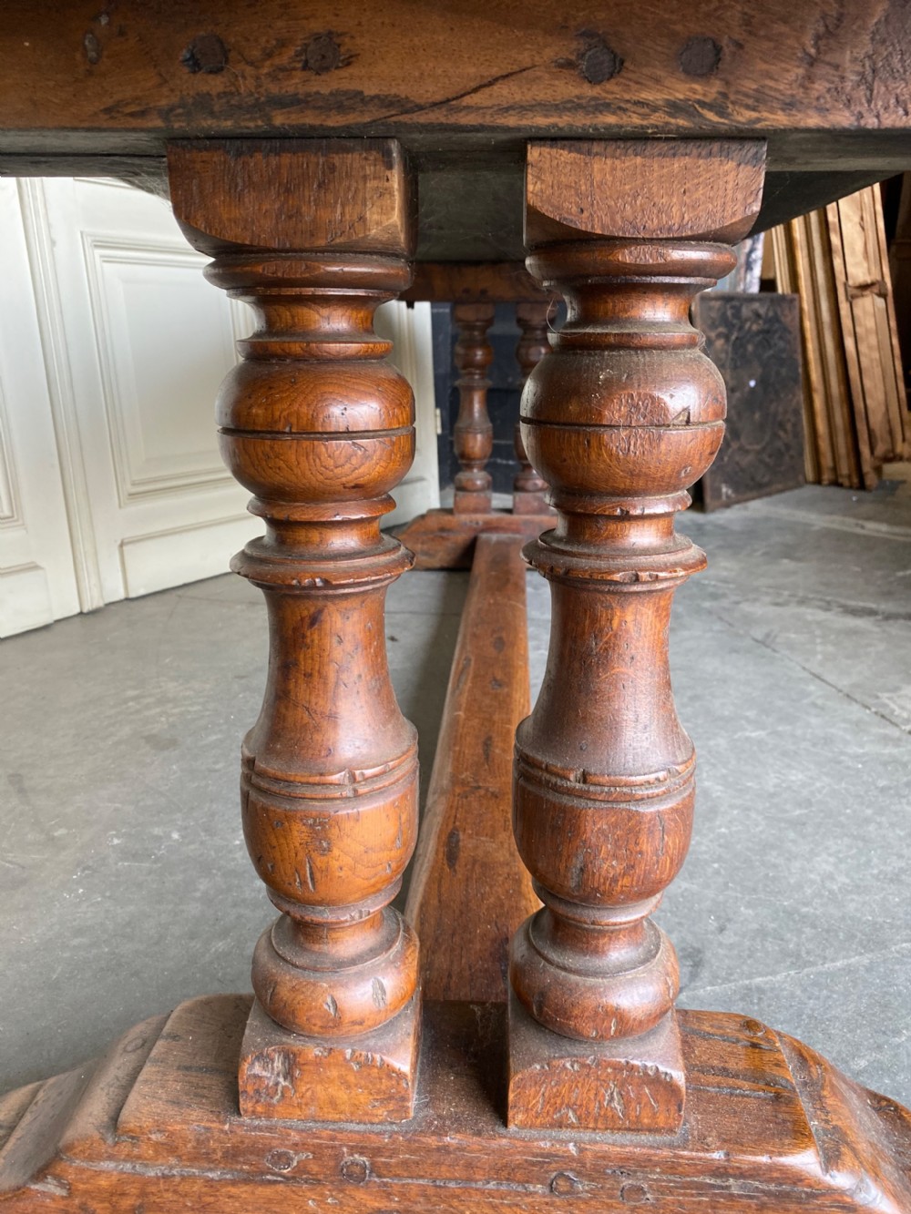 Fabulous French Chestnut Farmhouse Table View XIX