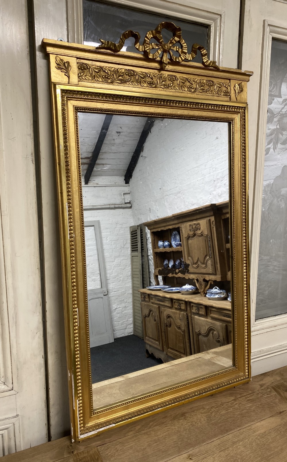 French 19th Century Gilt Mirror View X