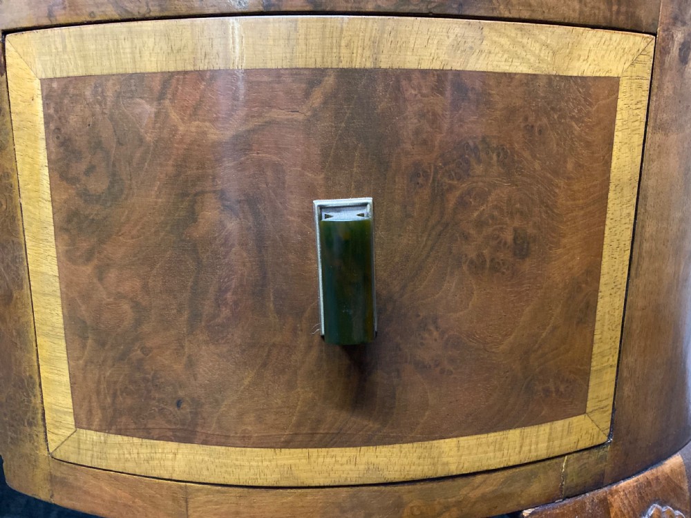 Burr Walnut Kidney Desk View IV