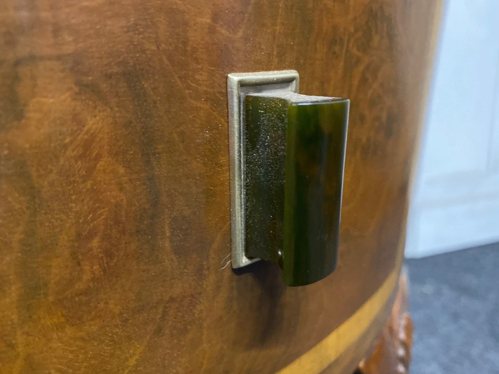 Burr Walnut Kidney Desk View VI