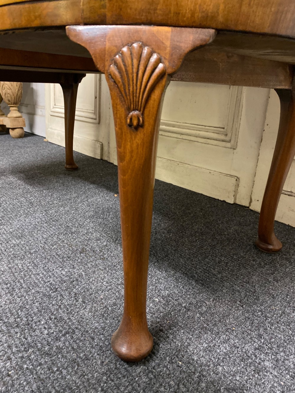 Burr Walnut Kidney Desk View VII