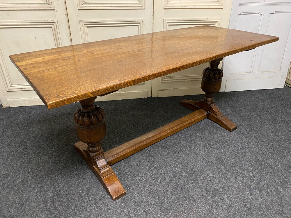 Refectory Oak Farmhouse Dining Table  View VI