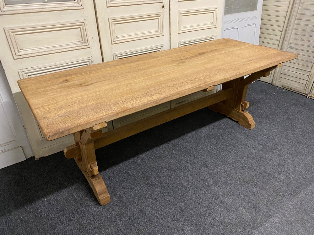 Bleached Oak Farmhouse Dining Table  View III