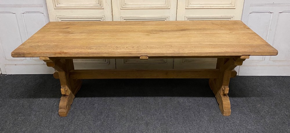 Bleached Oak Farmhouse Dining Table  View V