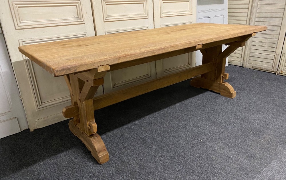 Bleached Oak Farmhouse Dining Table  View VI