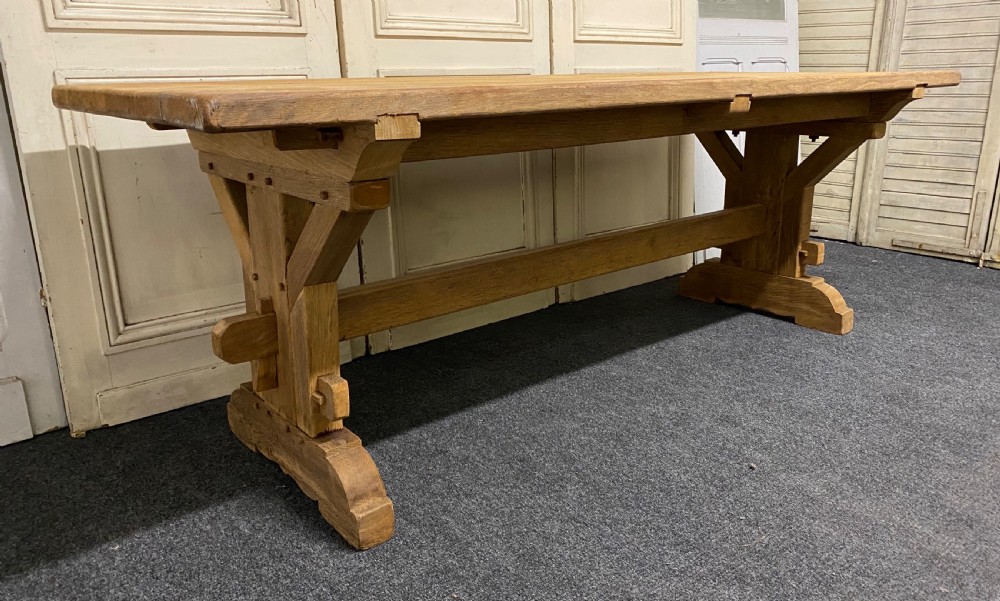 Bleached Oak Farmhouse Dining Table  View VII