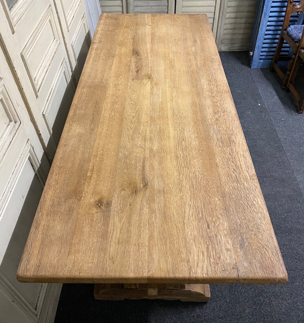 Bleached Oak Farmhouse Dining Table  View X