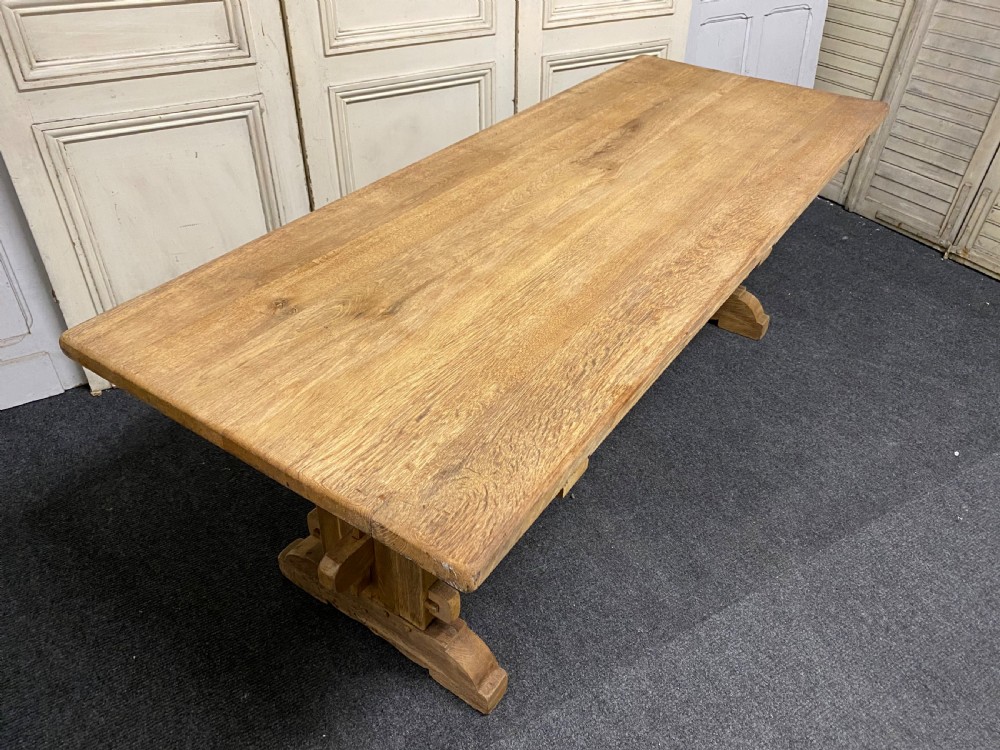 Bleached Oak Farmhouse Dining Table  View XIII