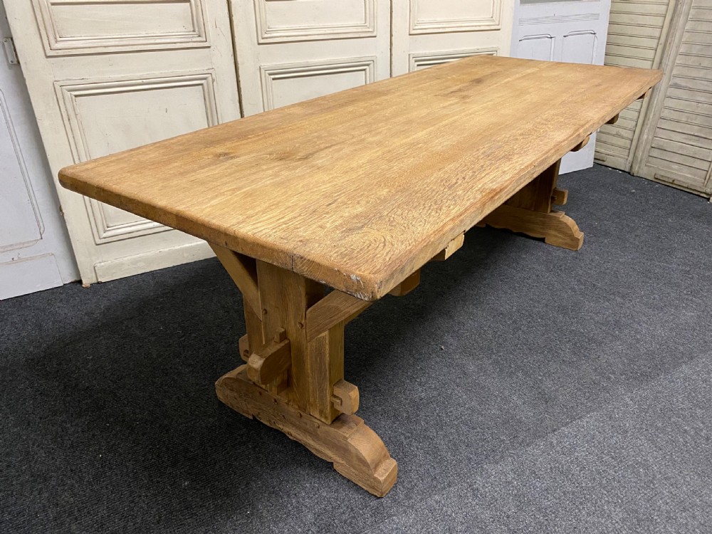 Bleached Oak Farmhouse Dining Table  View XIV