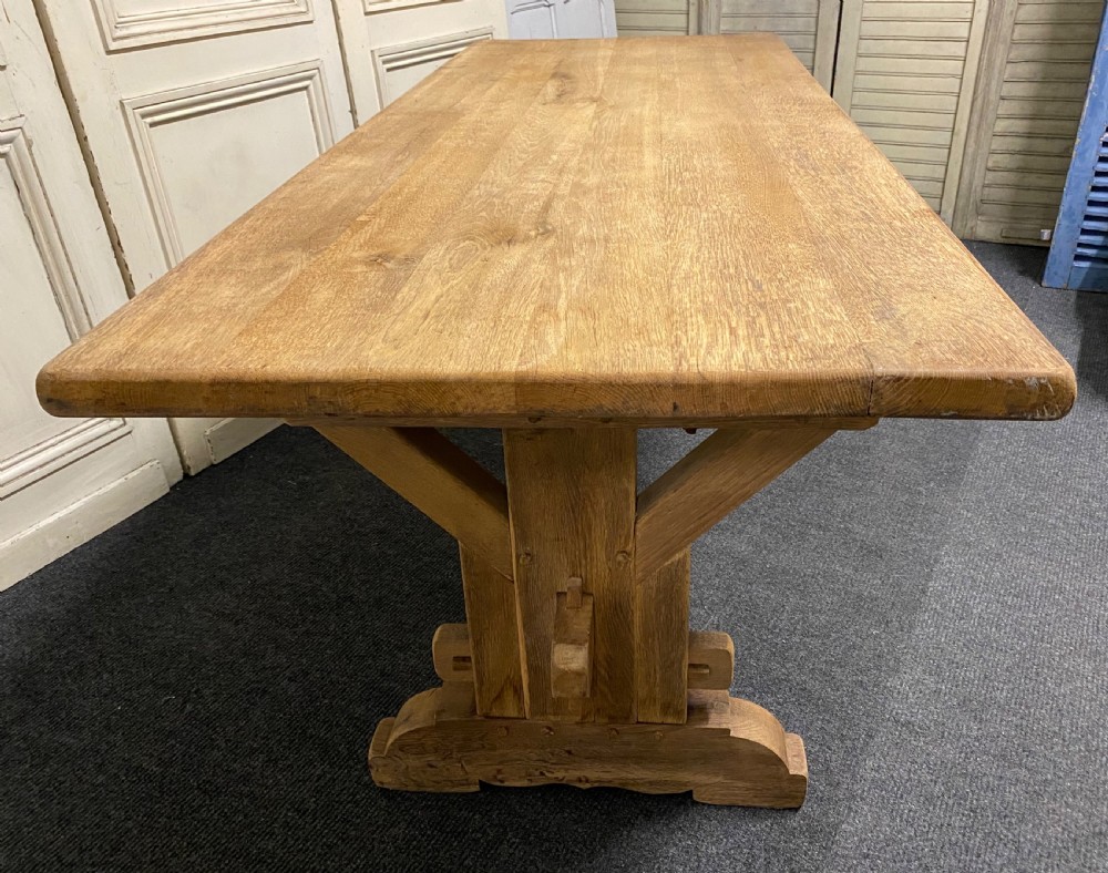 Bleached Oak Farmhouse Dining Table  View XV
