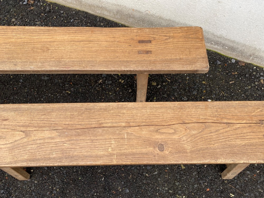Rare Extra Long Pair Farmhouse Benches View IX