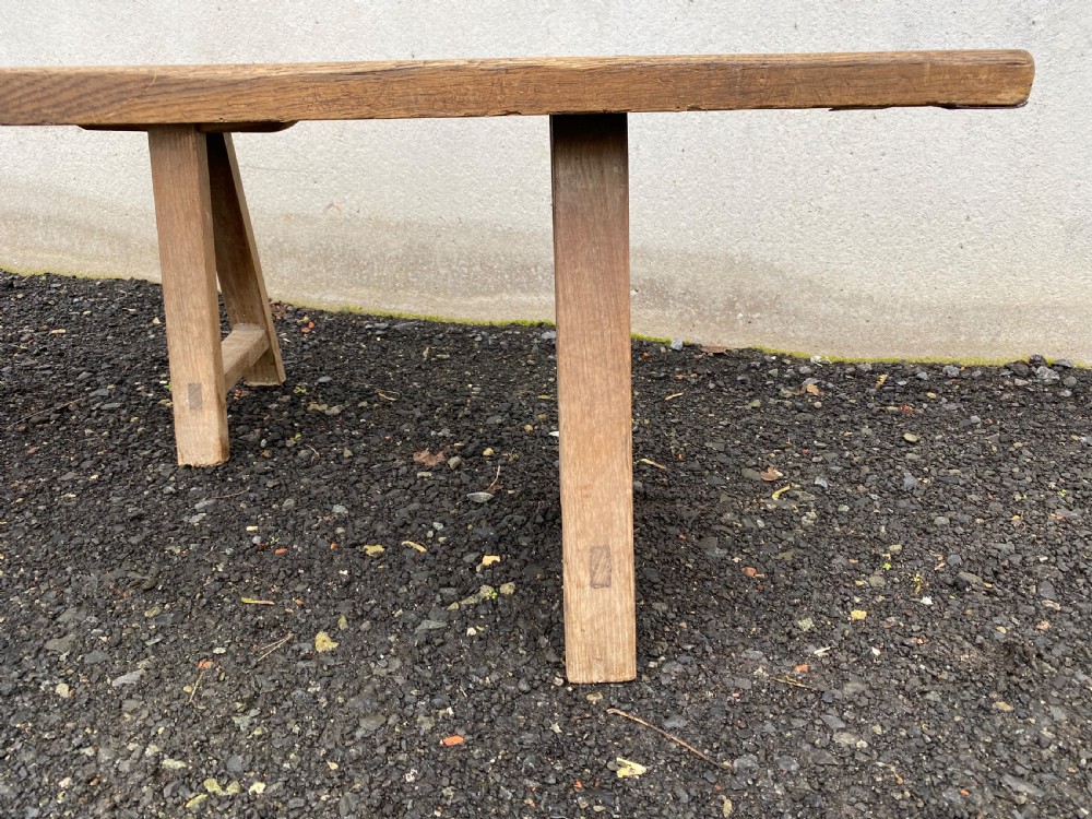 Rare Extra Long Pair Farmhouse Benches View X