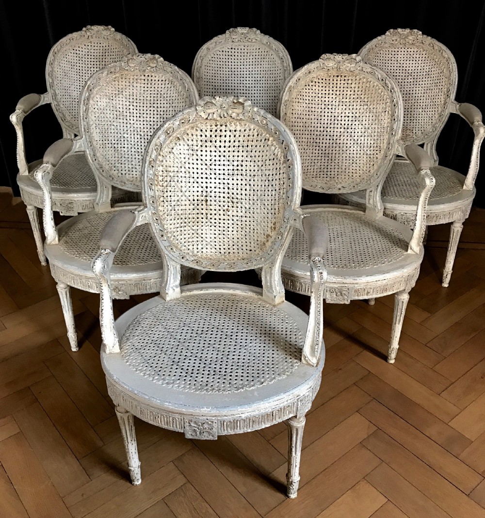 Rare set 6 Belgium Armchairs by Massant