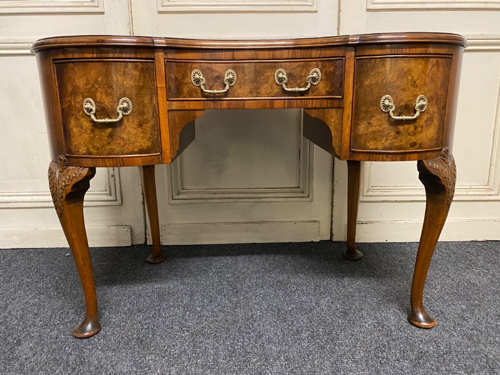 Burr Walnut Kidney Shaped Dressing Table View II