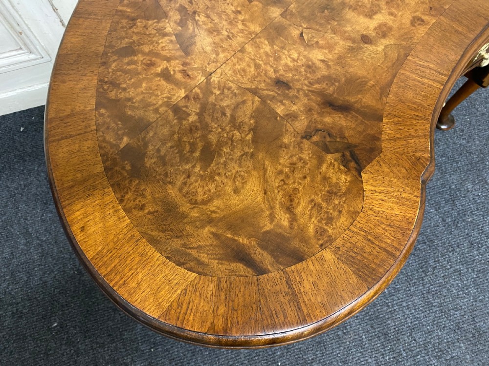 Burr Walnut Kidney Shaped Dressing Table View VI