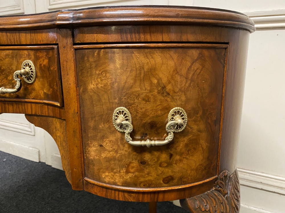 Burr Walnut Kidney Shaped Dressing Table View VIII