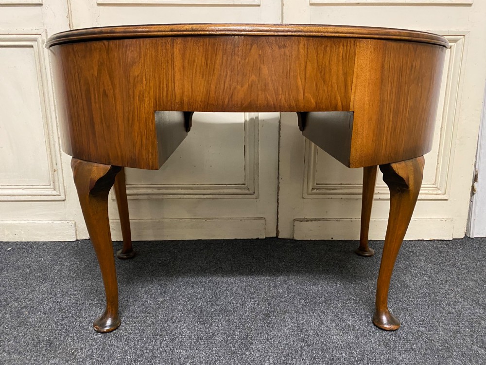 Burr Walnut Kidney Shaped Dressing Table View X