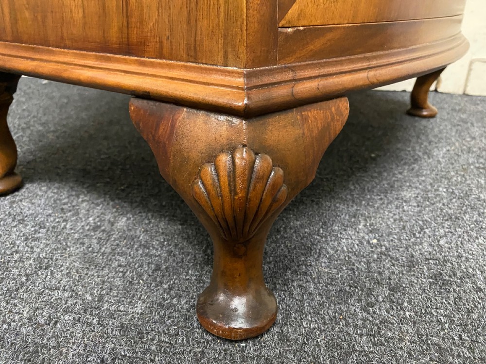Burr walnut Bow Front Chest on Chest View IX