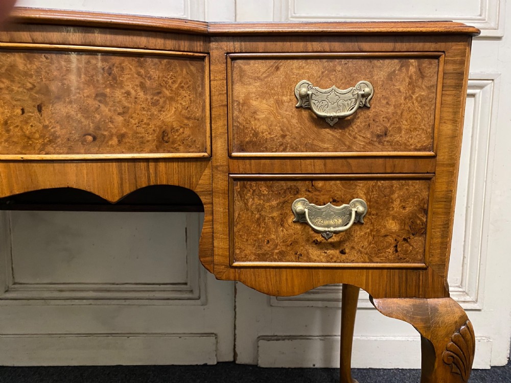 Burr Walnut Queen Anne Dressing Table View II