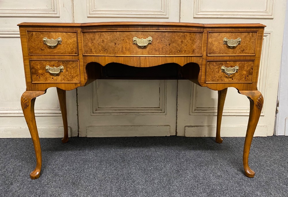 Burr Walnut Queen Anne Dressing Table View IX