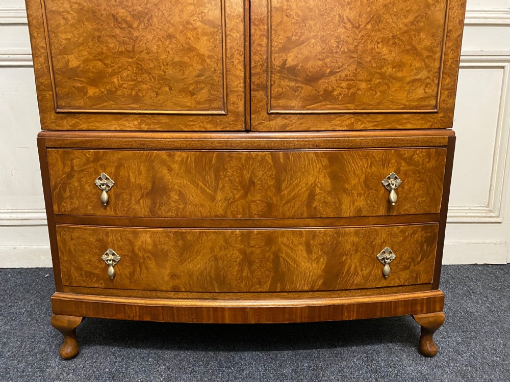 Burr Walnut Queen Anne Wardrobe View III