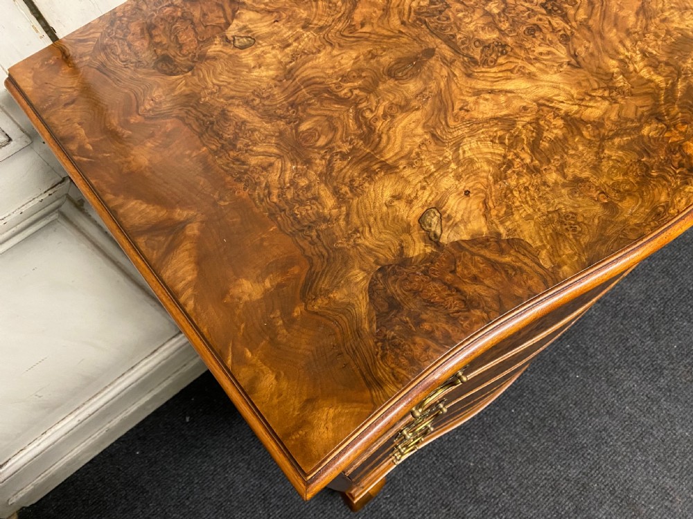 Burr Walnut Serpentine Chest of Drawers View VI