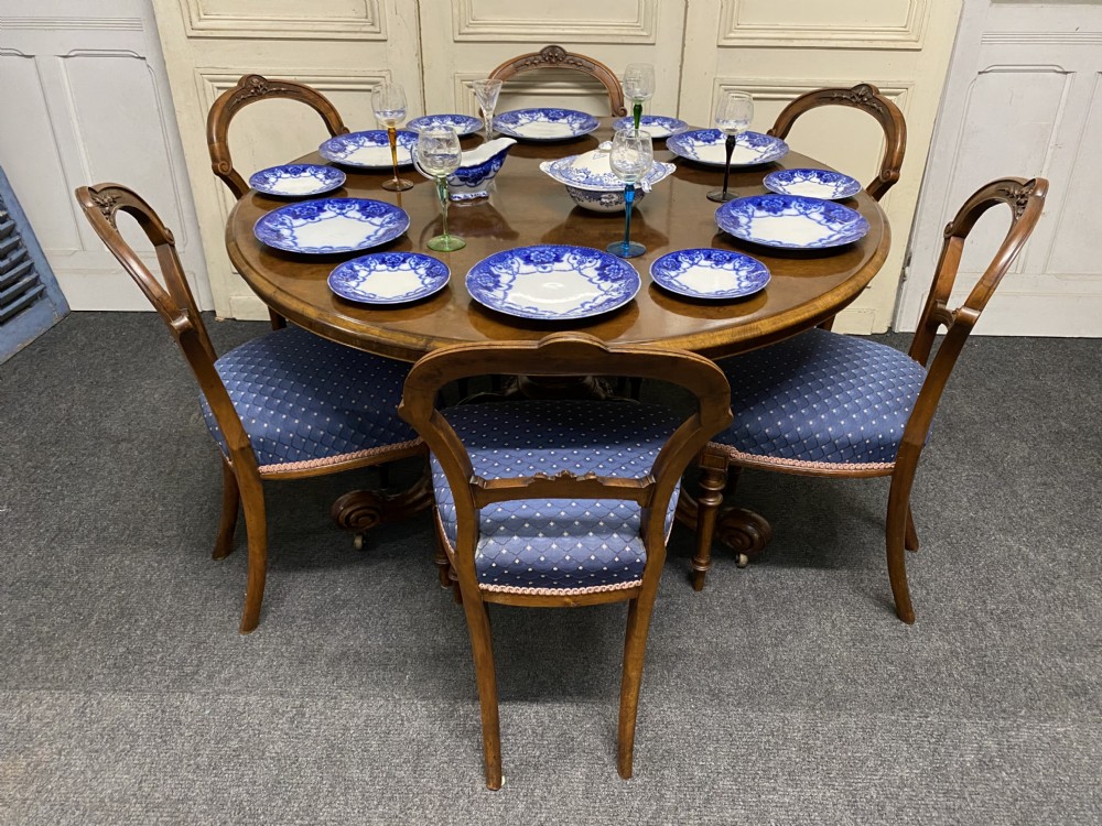 Burr Walnut Victorian Round Loo Table View XX