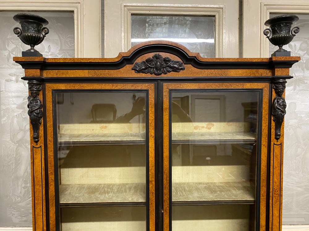Very Fine Italian Amboyna Bureau Bookcase View VII