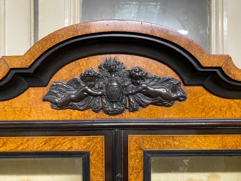 Very Fine Italian Amboyna Bureau Bookcase View IX