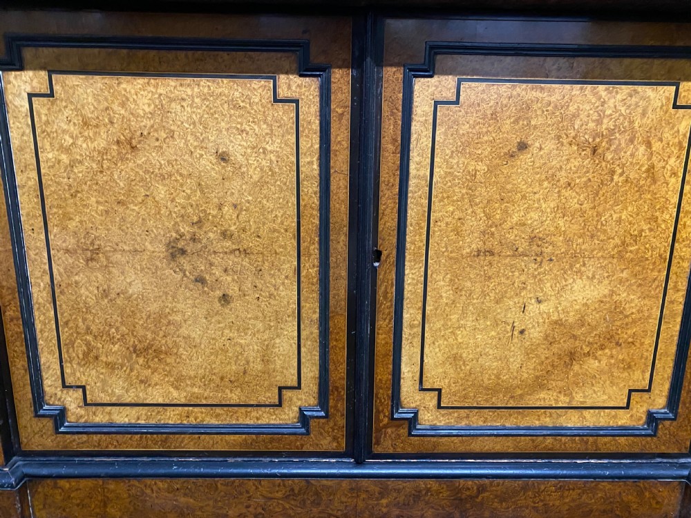 Very Fine Italian Amboyna Bureau Bookcase View XV