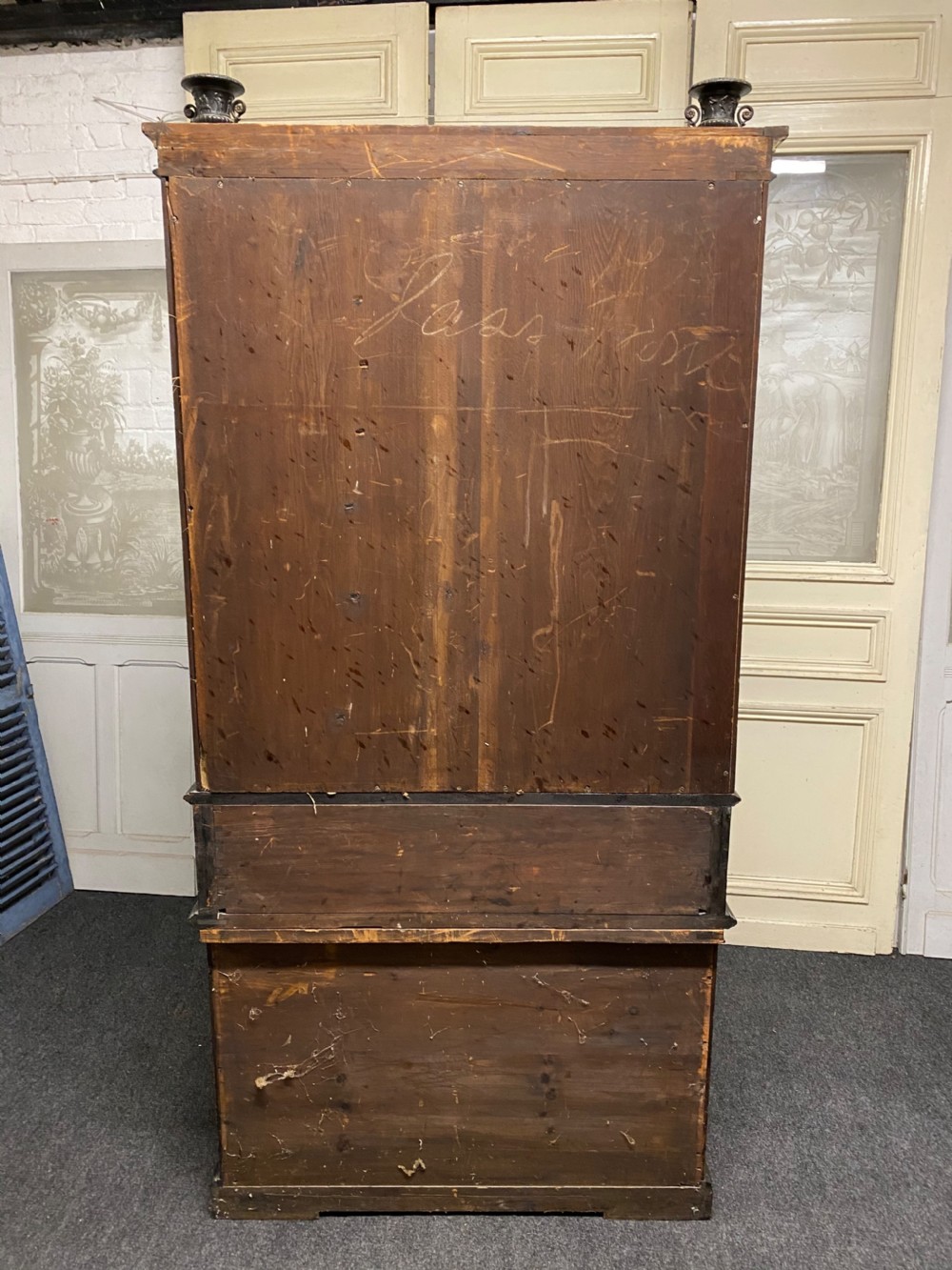 Very Fine Italian Amboyna Bureau Bookcase View XXIV