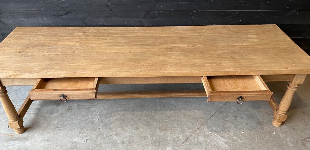 Extra Long Bleached French Oak Farmhouse Table View II