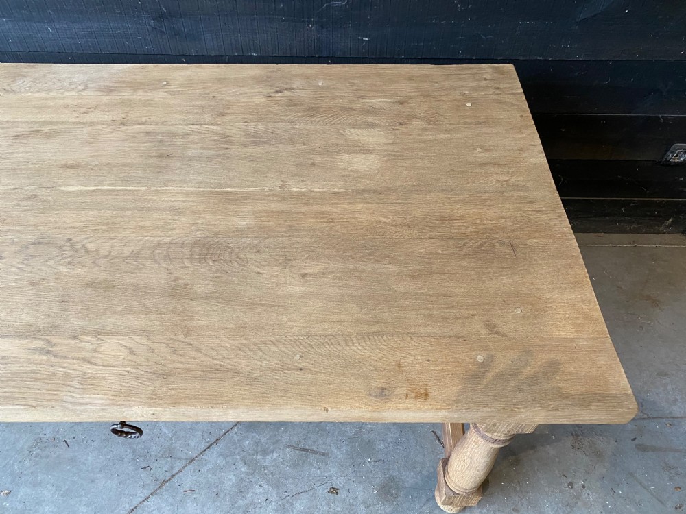 Extra Long Bleached French Oak Farmhouse Table View IV