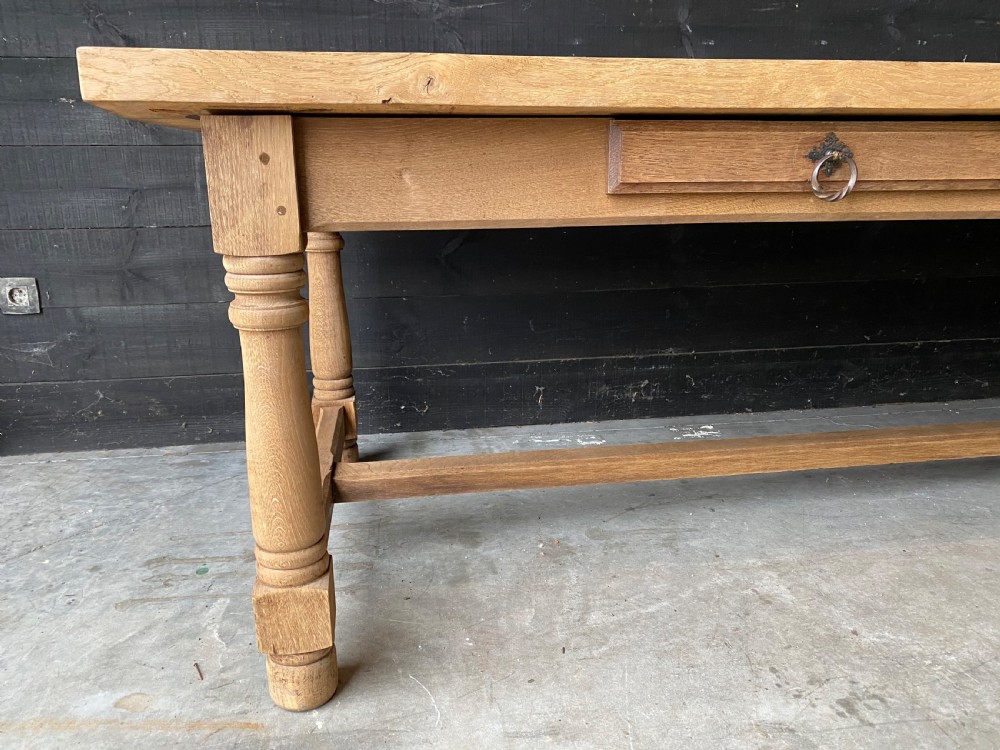 Extra Long Bleached French Oak Farmhouse Table View VI
