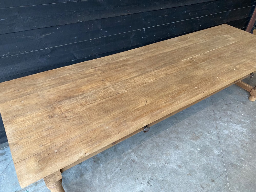 Extra Long Bleached French Oak Farmhouse Table View VIII