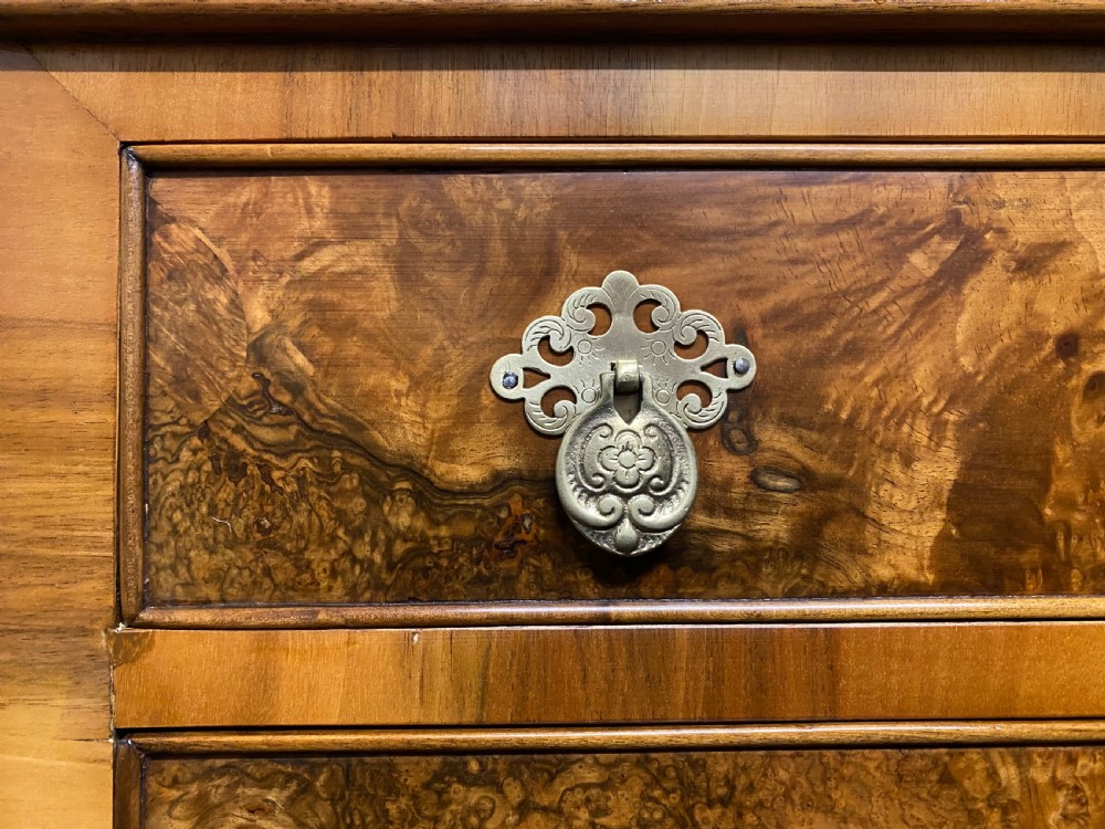 Burr Walnut 6 Drawer Chest  View V