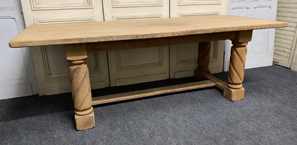 French Bleached Oak Farmhouse Table View III