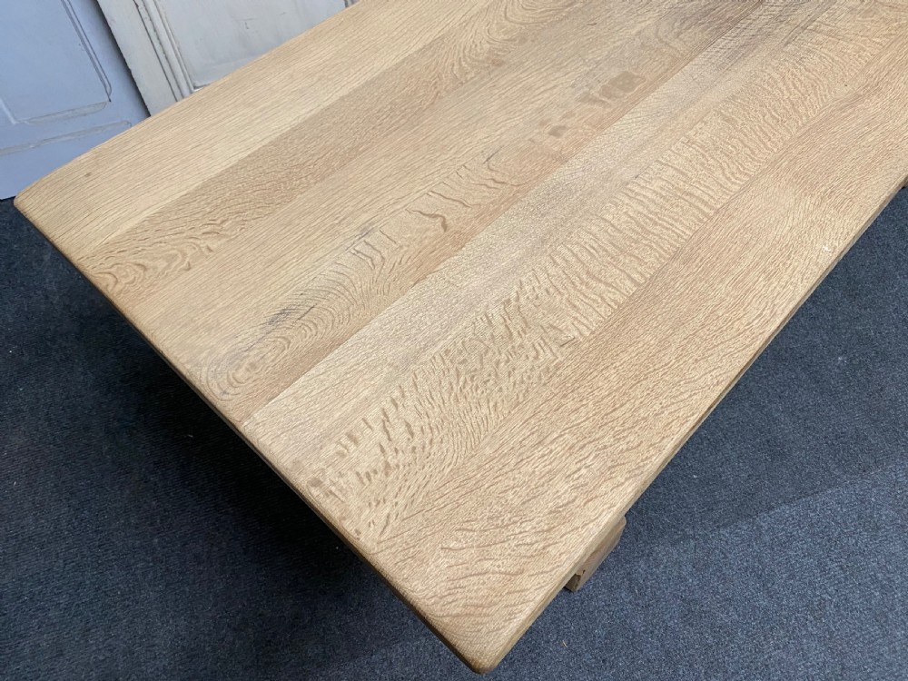 French Bleached Oak Farmhouse Table View IX