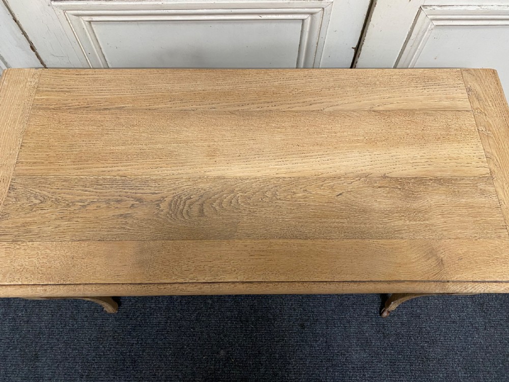 Pair French Bleached Oak Console Tables View XIII