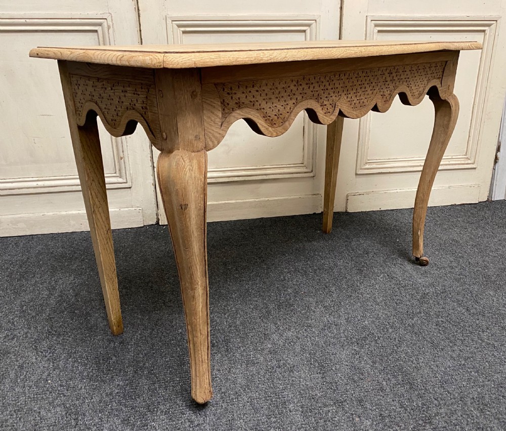 Pair French Bleached Oak Console Tables View XV
