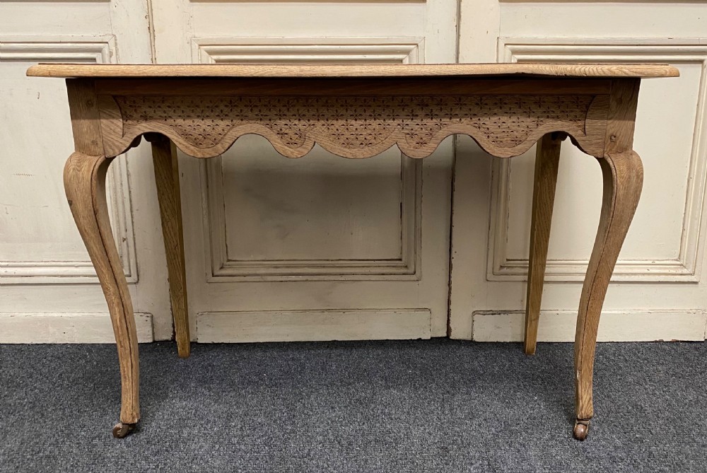 Pair French Bleached Oak Console Tables View XIX