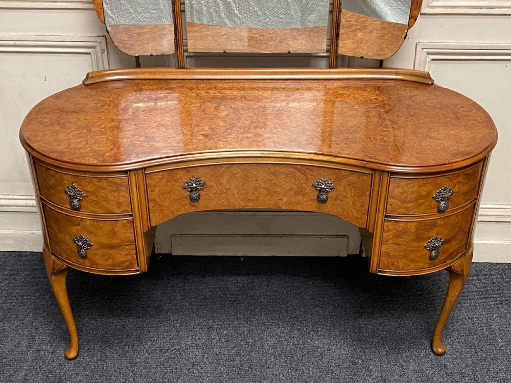 ‘Maple & Co’ Burr Walnut Dressing Table View II