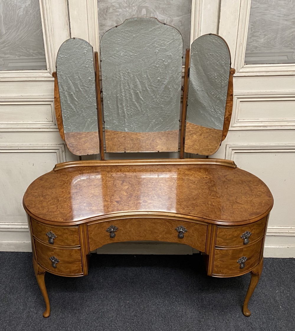‘Maple & Co’ Burr Walnut Dressing Table