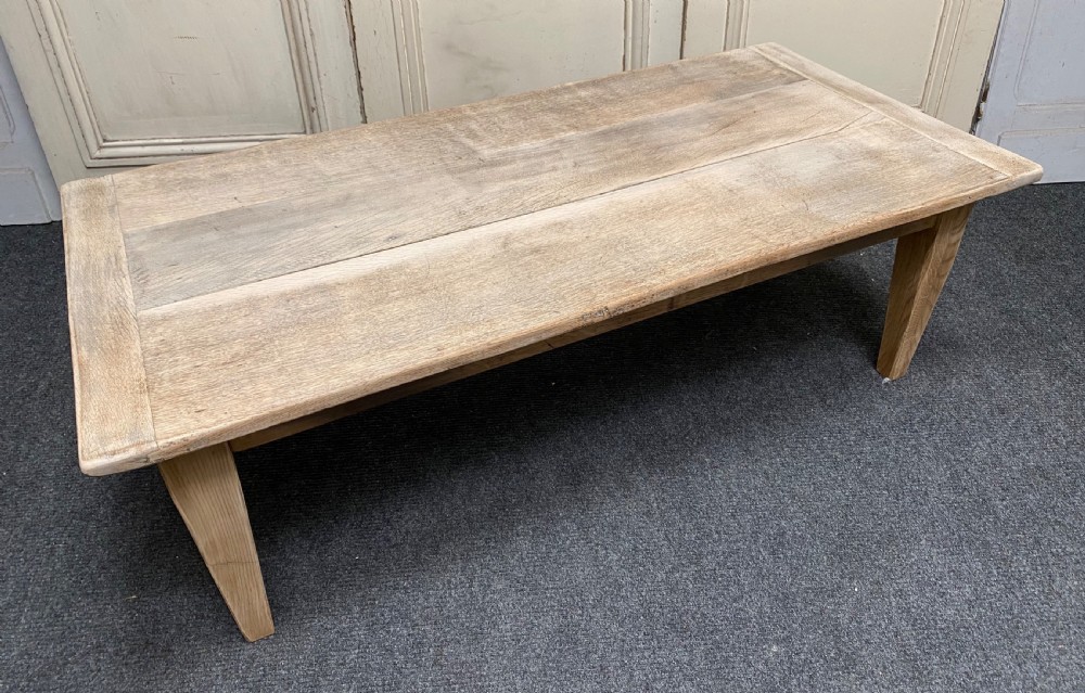 Large Bleached Oak Coffee Table