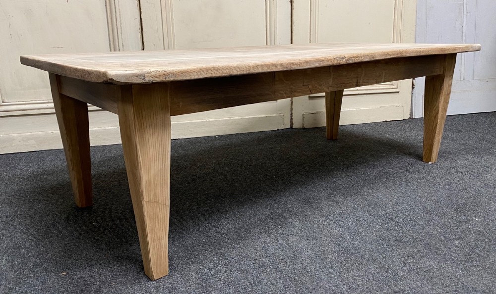 Large Bleached Oak Coffee Table View IV