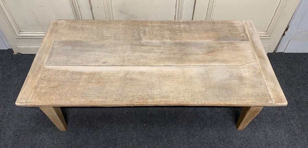 Large Bleached Oak Coffee Table View VII