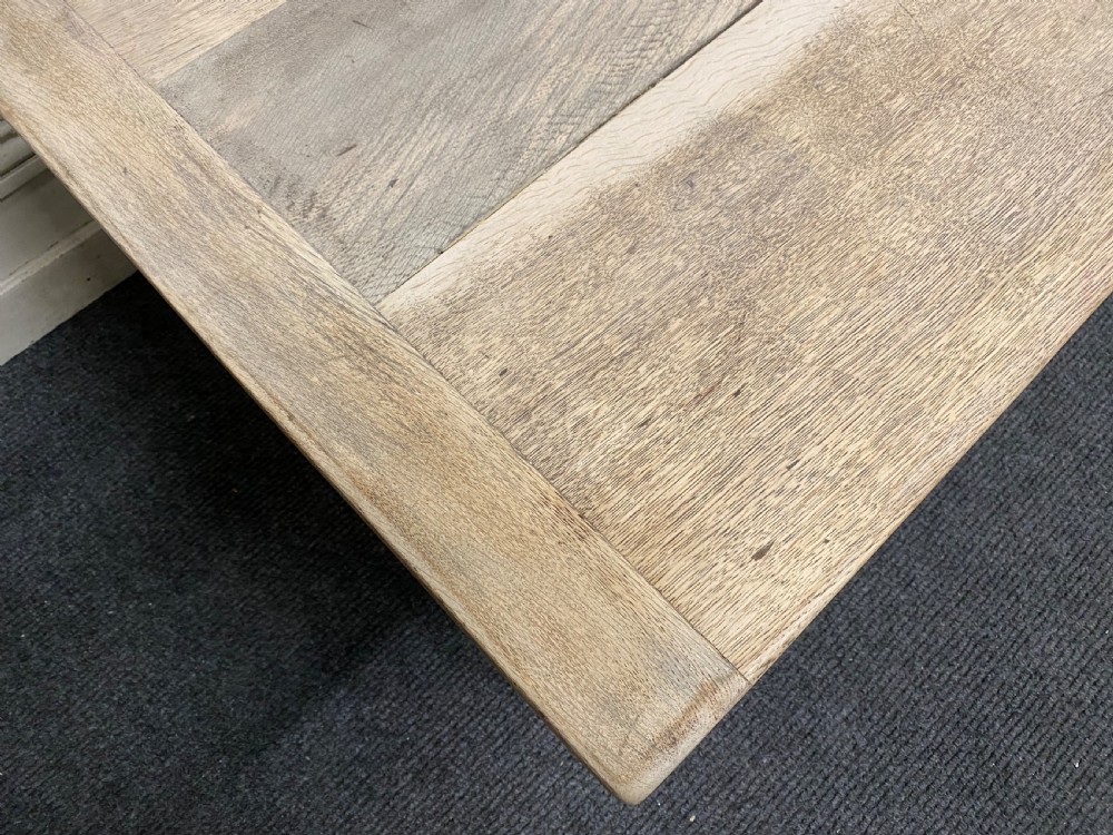 Large Bleached Oak Coffee Table View IX