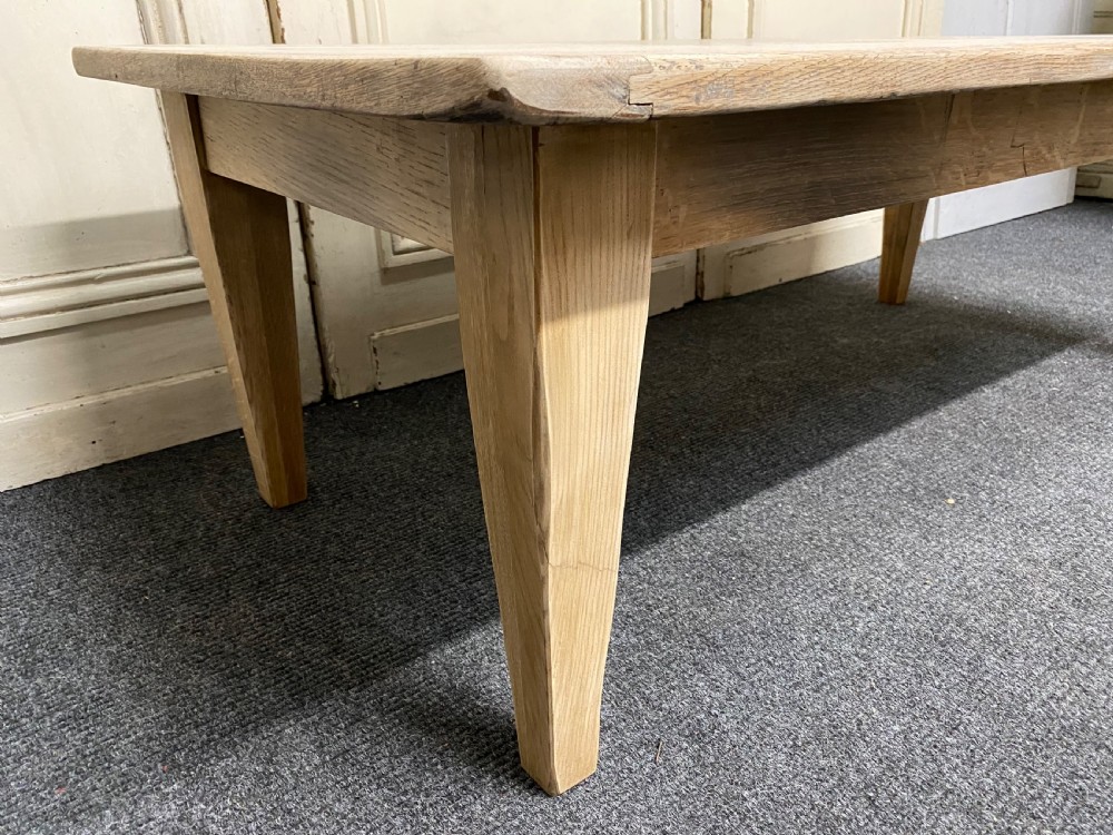 Large Bleached Oak Coffee Table View XI