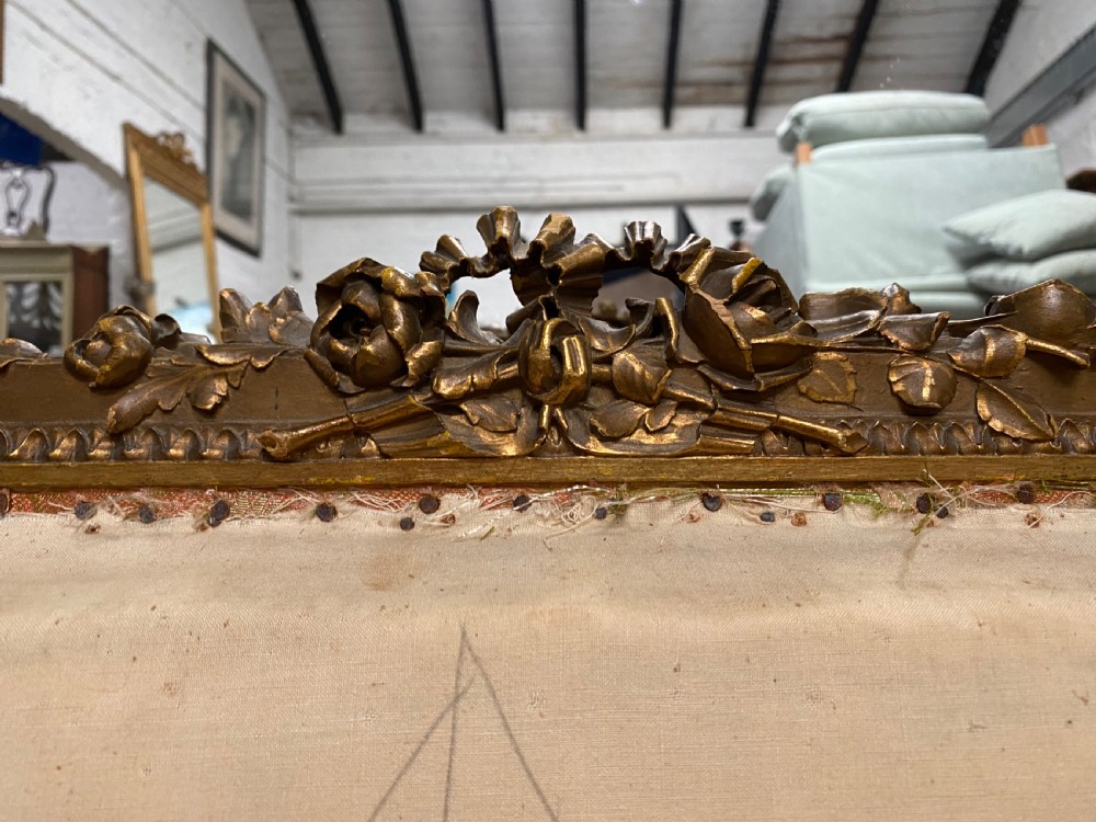 French Gilt Wood Settee View IX