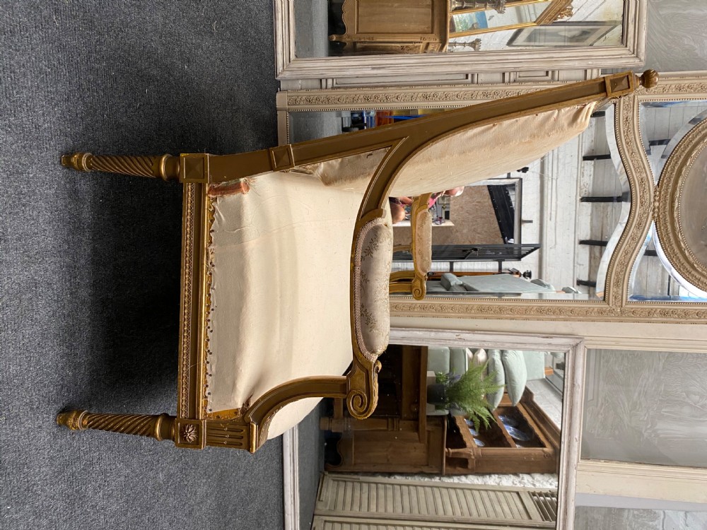French Gilt Wood Settee View XII